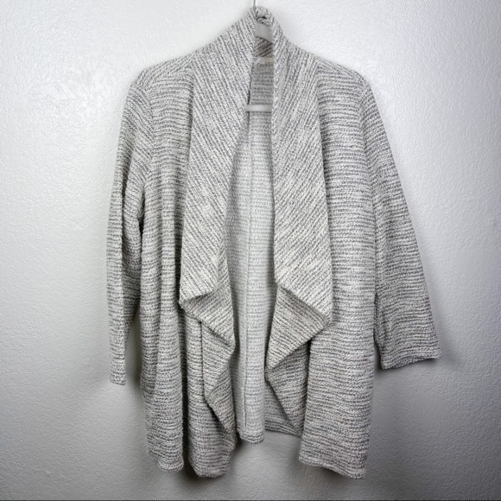 Soft Joie Gwynn Sweater Cardigan Gray French Terry Size Medium Cotton Blend